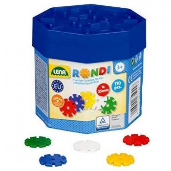 Lena Rondi 25 - Caja de Construcción para Preescolar con 170 Piezas de 25mm