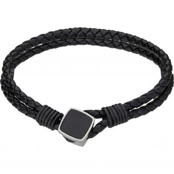 Philipp Blanc Martin Genuine Leather and Stainless Steel Bracelet