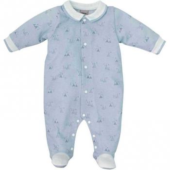 Pelele de bebé niño 100% algodón con estampado (color azul)