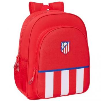 Mochila Escolar Infantil Atlético de Madrid Junior Adaptable a Carro, 32x12x38 cm, Color Rojo, Cómoda y Versátil, Calidad y Resistencia