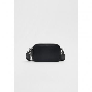 Saffiano Leather Black Reporter Bag OS