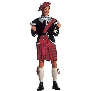 Disfraz Escocés S con Accesorios Tartan y Kilt
