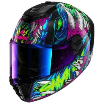 Shark Casco Integral Spartan RS Shaytan Negro-Verde-Violeta, Talla XXL