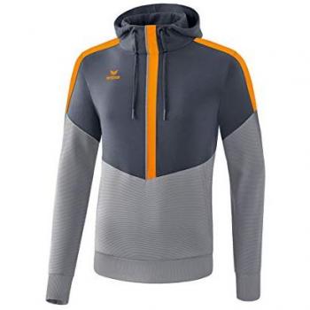 Erima Squad Hoodie Slate Grey / Monument Grey / New Orange 152 cm unisex
