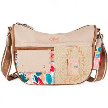 Bolso Bandolera Mujer SKPAT Arezzo Beige