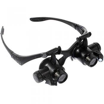 MTP Gafas Lupa con LED, Gafas Magnificacion 9892G - 10X, 15X, 20X, 25X