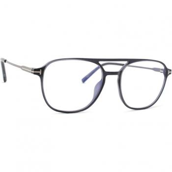 Tom Ford FT5874-B/V 020 54 Gray Optical Frame Stylish and Versatile Glasses for Male, Multicolor, Size: 54 MM