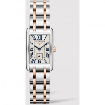 Longines Dolce Vita 21mm Stainless Steel and 18k Rose Gold Women's Watch