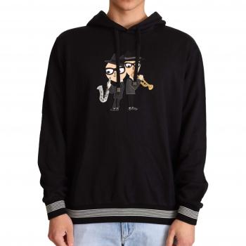 Dolce & Gabbana Black Cotton Hooded #dgfamily Sweater - Size XL