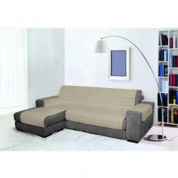 Funda de sofá impermeable y doble cara, gris paloma 190 cm, 100% microfibra,