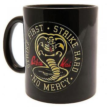 Taza Cobra Kai Strike First No Mercy Mug Negro/Amarillo One Size