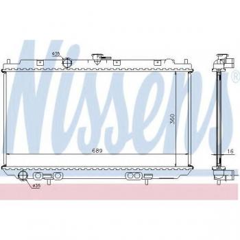 Radiador de refrigeración del motor Nissens 67346A