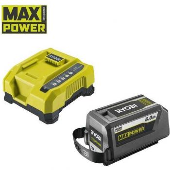Batería de Litio Ryobi RY36BK60B-160 36V Max Power 6.0Ah con Cargador Rápido