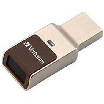 Unidad Flash USB Verbatim 32 GB con Seguridad de Huella Digital, USB Tipo A, 3.2 Gen 1 (3.1 Gen 1), Plata