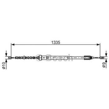 Cable de freno de mano Bosch 1 987 477 783 para Renault Clio y Thalia