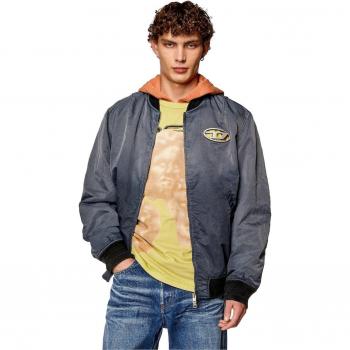 Cazadora bomber de hombre Diesel en gris oscuro con efecto degradado