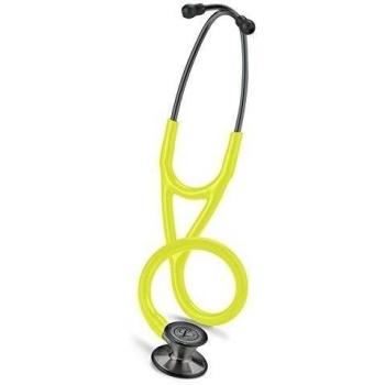 Littmann Cardiology III - Estetoscopio, dos membranas de doble frecuencia, acabado de humo, color lima limón