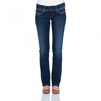 Jeans Pepe Jeans Venus - Vaquero recto de mujer, tiro bajo, cierre de doble botón, casual, algodón