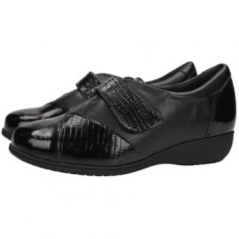 Zapatos Doctor Cutillas Gante 53574 - Negro, Piel, Cierre Velcro, Ancho Especial, Mujer, Talla 39