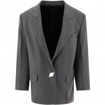 The Attico Women's Dusty Blazer in Grey | Size 38 | 248WCG65W055084