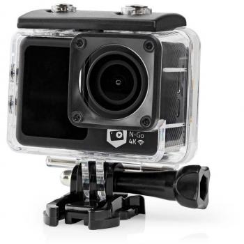 Cámara de Acción Nedis ACAM51BK 4K@30fps | 16 MP | Resistente al Agua hasta 30m | Wi-Fi | Doble Pantalla | Incluye Montajes