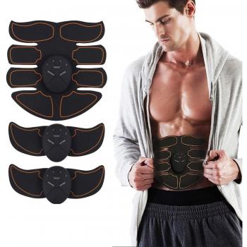 ZunBo Electroestimulador Muscular Abdominales Masajeador Eléctrico Cinturón, EMS Ejercitador del Cuerpo de los Músculos de Abdomen/Brazo/Piernas/Cintura Entrenador Muscular Hombre/Mujer
