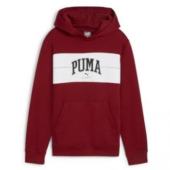 Sudadera con capucha Puma Squad roja blanca junior 116, casual, algodón, moda infantil