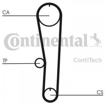 Correa dentada CONTITECH CT1132 - Correa dentada de alta calidad, fabricada por Contitech, modelo CT1132, diseñada para proporcionar un rendimiento óptimo en sistemas de distribución y transmisión de potencia en motores