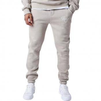 Project X Paris Essentials Unisex Jogging Pants - Beige and Smoked Grey, Size S