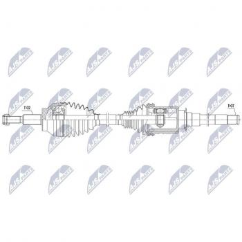 Árbol de transmisión NTY NPW-CH-031 - Eje de tracción robusto y duradero