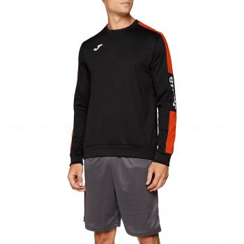 Joma 100801.108 Sudadera, Hombre, Negro/Naranja, M