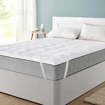 Topper Antialérgico de Microfibra Pikolin Home 5cm con Gomas Elásticas para Cama 140x190 cm