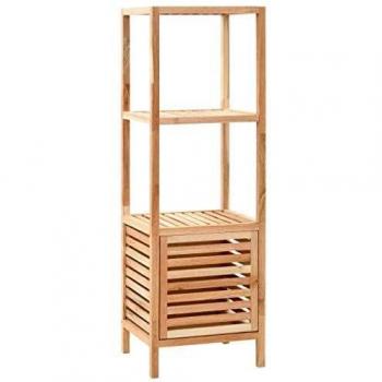 vidaXL Armario Cuarto de Baño Madera Maciza Nogal 39.5x35.5x123cm Mobiliario