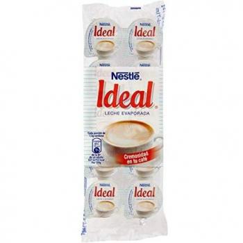 Nestlé Ideal - Leche evaporada semidesnatada en porciones - Caja de leche evaporada 24 x 10 x 0.075 g