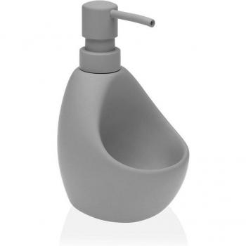 Dispensador de Jabón Gris Compacto ABS Cerámica Accesorios Baño Cuerpo