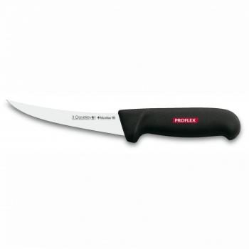 Cuchillo Profesional Deshuesador Curvo 13 cm Microban. Negro - 3 Claveles Proflex