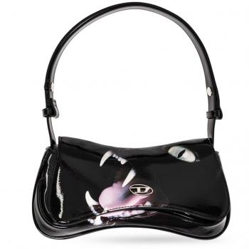 Diesel Play Zipped Shoulder Bag - Women's Black Handbag, Size: UNI