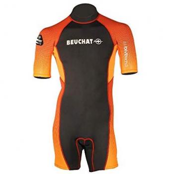 Beuchat Traje Corto de Neopreno para Hombre, 3 mm, Color Naranja