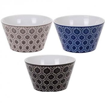 Conjunto de 3 de Gres Sopa Bols Japonés Estilo Sopa Arroz Pasta Bols Cereales