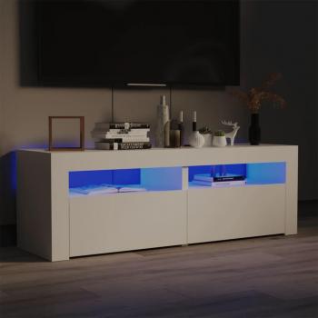 Mueble de TV moderno con luces LED, 120x35x40 cm, estilo elegante