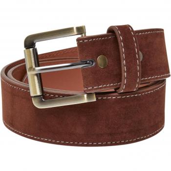 Urban Classics Brown Synthetic Leather Layering Belt