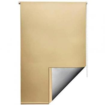 Persiana Estor Enrollable Oscurecente Termoisolante sin Taladro 160x80 cm Color Crema