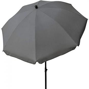 Aktive 85304 Sombrilla Para Jardín Protección Uv, Diámetro 240 cm, Gris