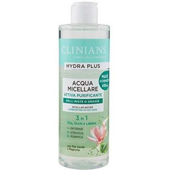 Agua Micelar Clinians Hydra Plus 3 en 1 Purificante para Piel Mixta o Grasa 400 ml