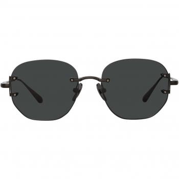 Linda Farrow SANDOR LFL1497 C1 Men's Sunglasses Gunmetal Size 51