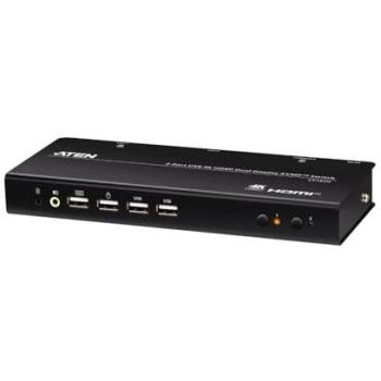 Conmutador KVMP Aten CS742H 2 Puertos USB 4K HDMI Doble Pantalla (Cables Incluidos)