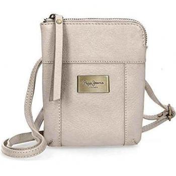 Pepe Jeans Lica Bandolera Pequeña Beige 13x16,5x1,5 cms Piel