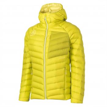 Chaqueta de mujer Ternua Vilman 2.0 con capucha y aislamiento Down, color amarillo oscuro