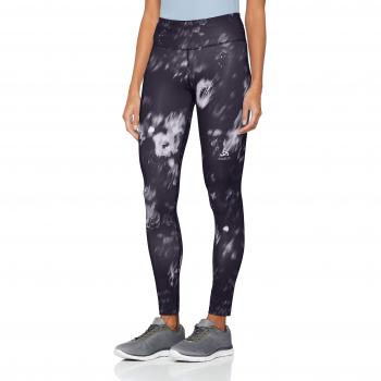 Odlo Bl Bottom Long Element Light AOP Malla, Mujer, Black-Flower ss19, L
