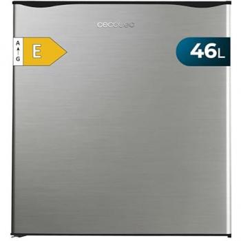 Mini Frigorífico Cecotec GrandCooler 20000 SilentCompress Inox E - 46L, Congelador Interior, Puerta Reversible, Bajo Consumo